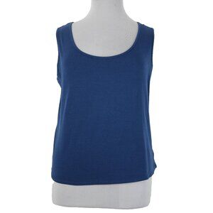 Magaschoni Collection $95 Sz 2X City Blue Cotton Spandex Tank Top